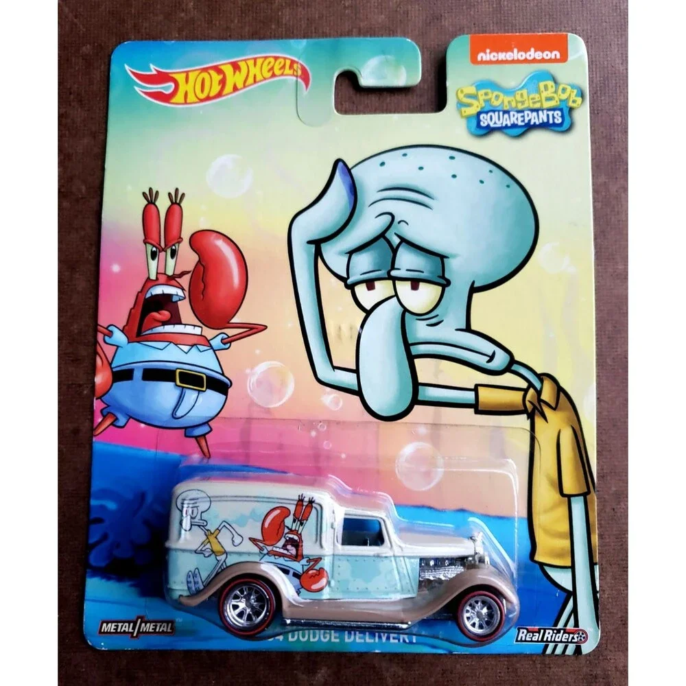 Hot Wheels '34 DODGE DELIVERY Silver & Blue Pop Culture Sponge Bob Square Pants